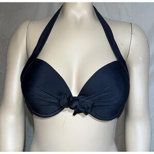 Ocean Blues Women's Push Up Molded Cup Bikini Top Black. Large